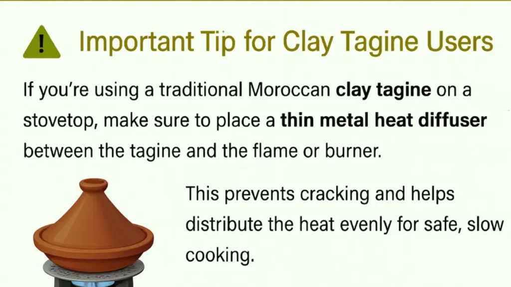 Mrouzia recipe.Safety tip for cooking Mrouzia in a Moroccan tagine