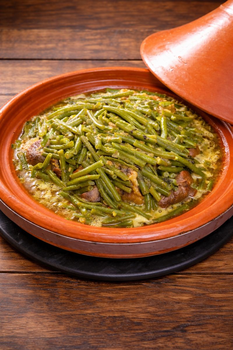 Beef and green beans moroccan tagine